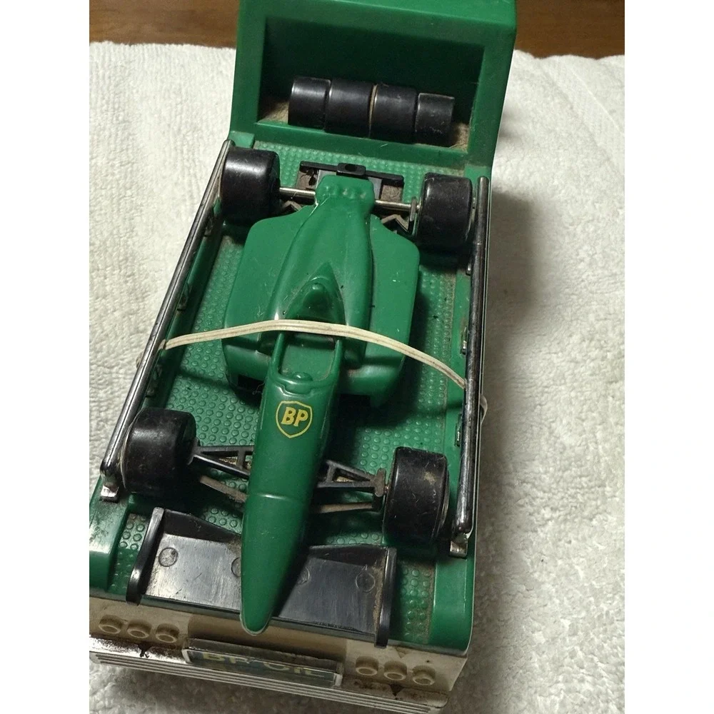 Vintage BP Toy Race Car Carrier Semi Truck Limited Edition Series & F1‎ Race Car